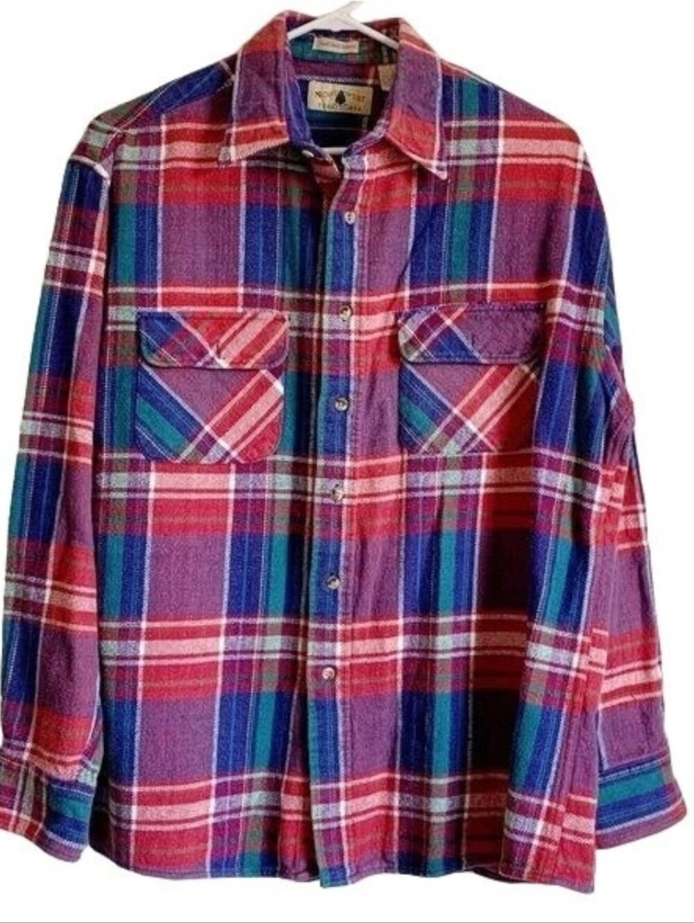 Northwest Territory Men Shirt  Large Plaid Flannel Heavy Button Up